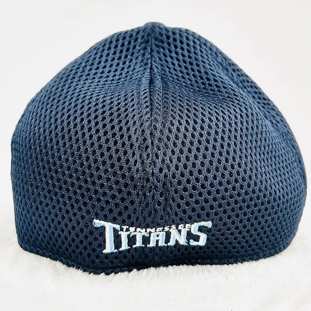 Tennessee Titans New Era Linear 39THIRTY Stretch Flex‎ Hat Cap M/L NFL Blue